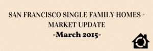 Read more about the article Monthly Market Update: San Francisco Single Family Homes Real Estate [video] – March 2015