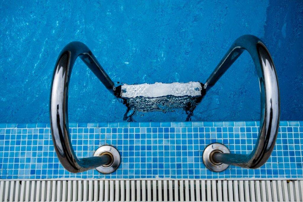 backyard pool with ladder - nice, but not a recommended project for Listing Concierge
