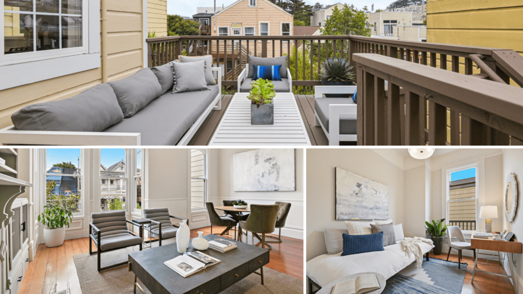 Collage of presale ROI home improvements and staging in a San Francisco