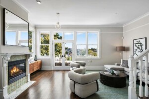 Living room at 1793 Sanchez Street, showing what it's like to buy the perfect home in San Francisco.