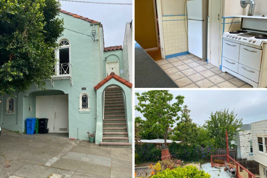A fixer-upper two-story home with Spanish-style roof at 230 Texas Street, San Francisco, sold by Danielle Lazier Vivre Real Estate.