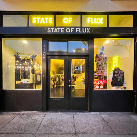 State of Flux Storefront with Unique Menswear in San Francisco