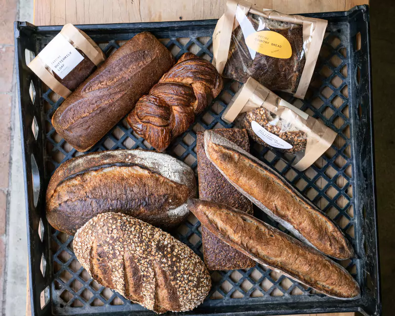 Assortment of Artisan Breads and Baked Goods