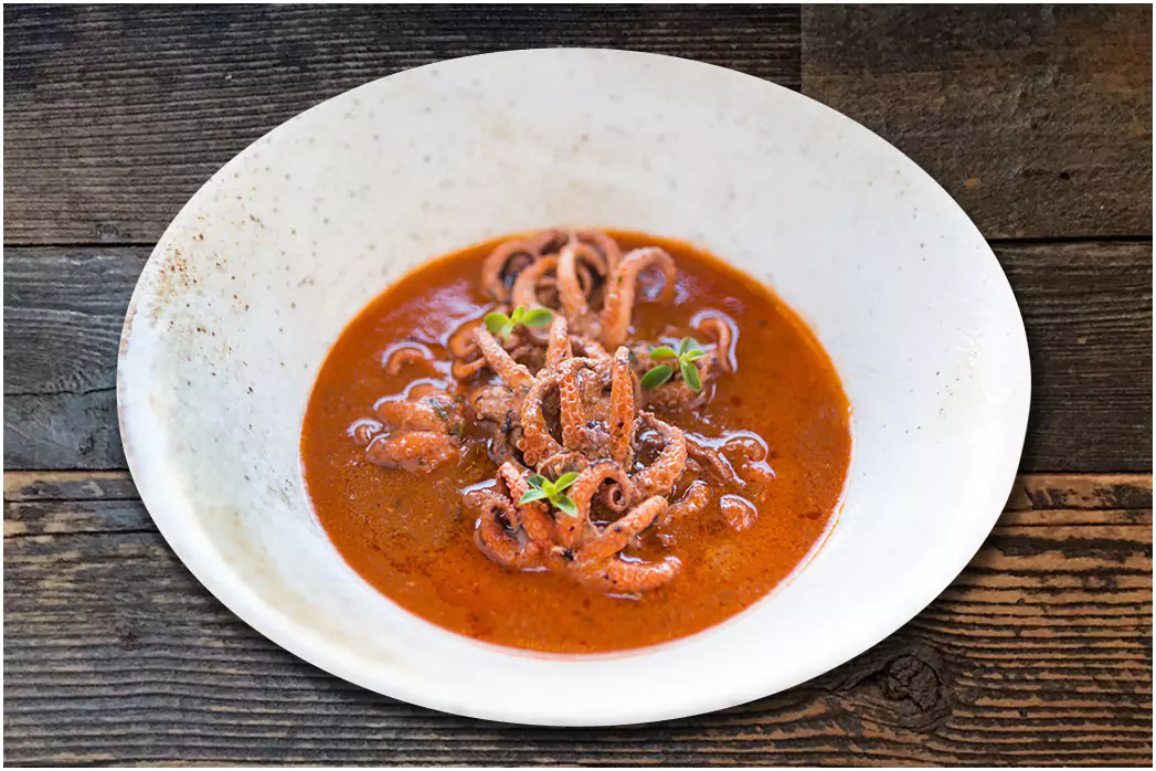 Dish of Octopus in Red Sauce at La Ciccia