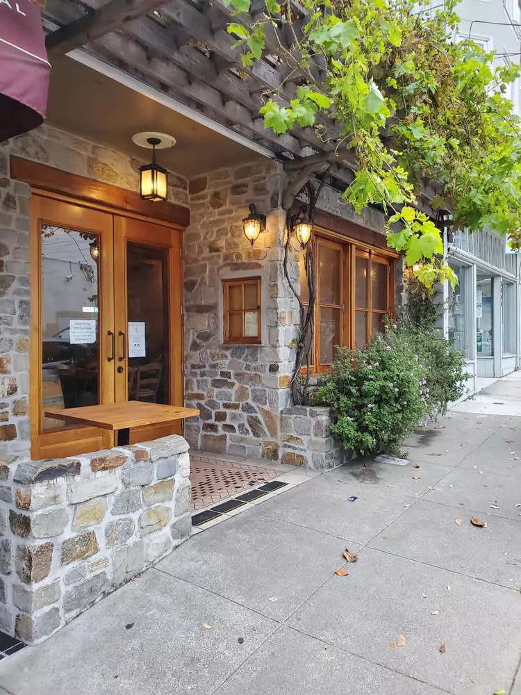 Inviting Exterior Entrance to Italian Restaurant Manzoni in Glen Park SF