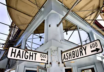 Street Sign View of Haight-Ashbury District where the Grateful Dead House is located
