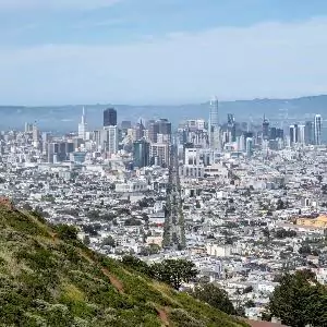 View of Noe Valley from Twin Peaks Hiking Trail