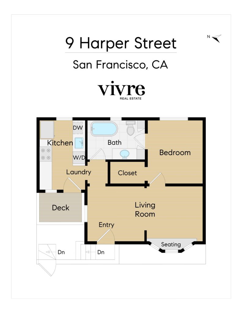 Floor Plan 9 Harper Street San Francisco CA Fairmount Heights Glen Park Noe Valley realtors Danielle Lazier Vivre Real Estate (1)