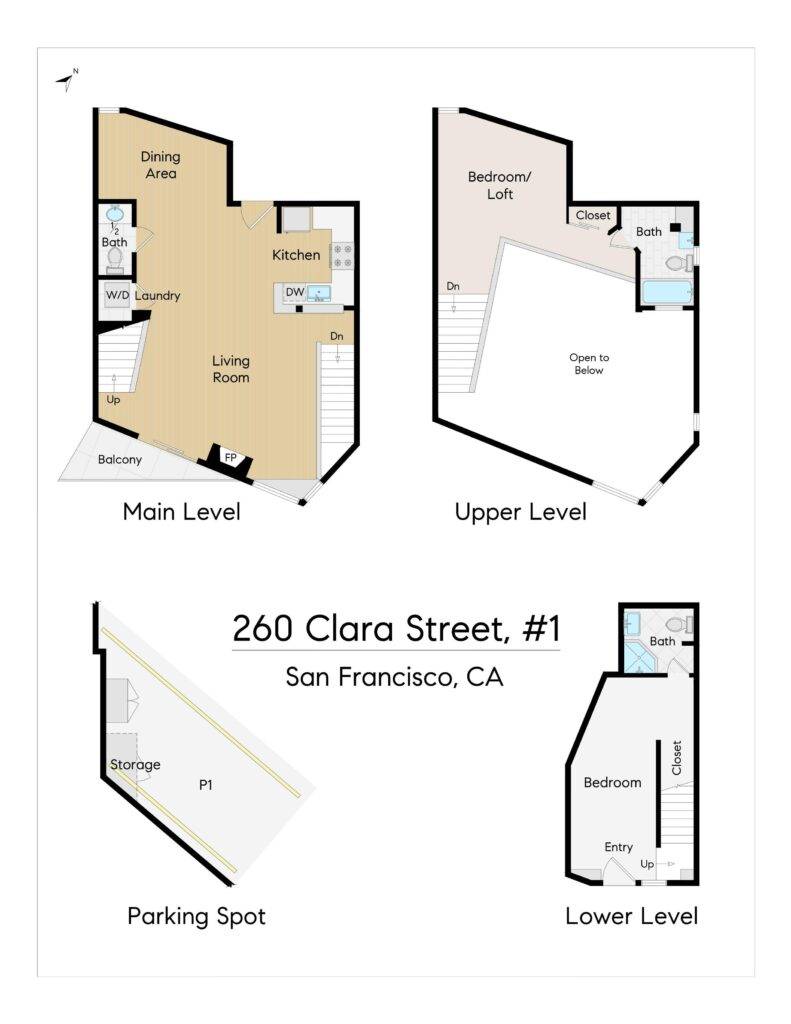 Floor Plan 260 Clara Street #1