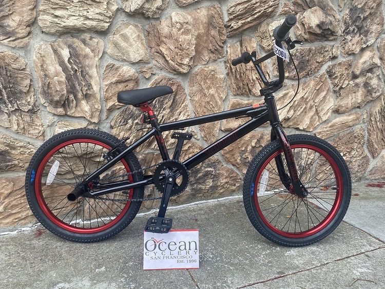 Red and Black aluminum Ripper Bike on offer for sale at Ocean Cyclery in SF