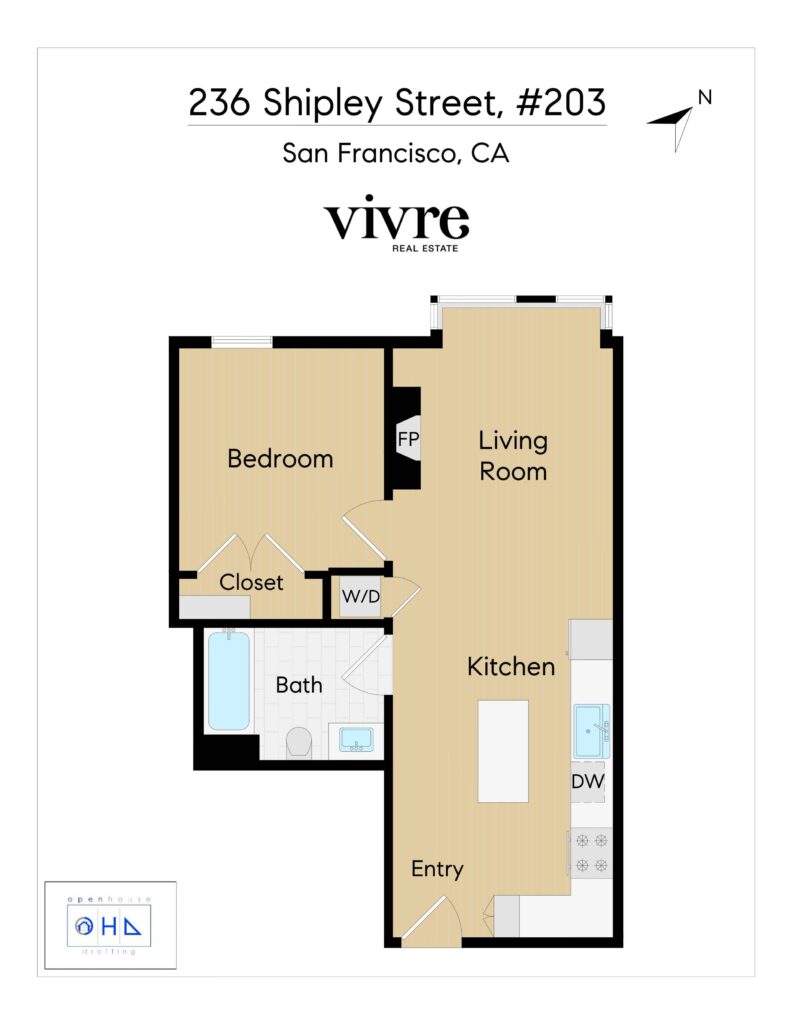 Floor Plan 236 Shipley St #203 san francisco soma condo home for sale by top realtor agents danielle vivre real estate